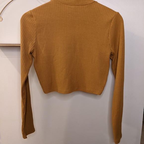 Mustard yellow cropped sweater - Picture 4 of 4